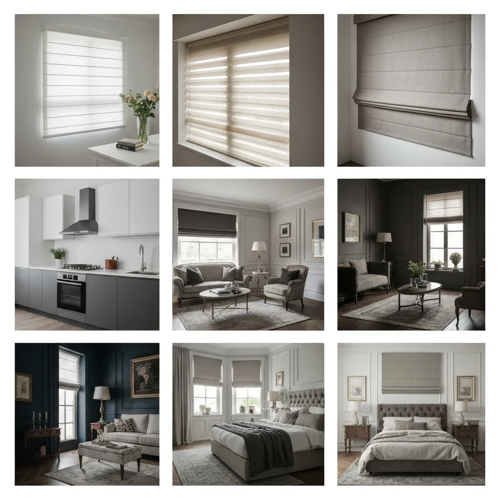 Cortinas romanas enrollables